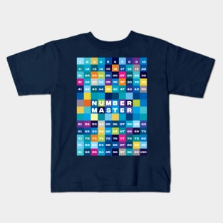 Number Master, numbers from 1 to 100 Kids T-Shirt